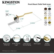 Nacario KTCL10 Claremont Tuvalet Deposu Kolu, Mat Siyah