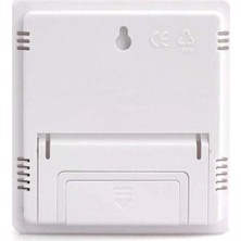 Nacario Duvara Asılabilen Saatli Sıcaklık ve Nem Ölçer Termometre Higrometre