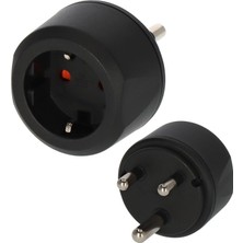 Nacario Seyahat Fişi / Seyahat Adaptörü (Güney Afrika ve Hindistan Prizleri ve Avrupa Prizleri Için Seyahat Prizleri) Renk: Siyah