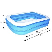 Nacario Büyük Dikdörtgen Aile Havuzu (201X150X51CM)-54005