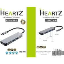 Nacario Hb-01 Type C Hub HDMI USB Pd Metal A Kalite 4K Hd Pd 100W Hub