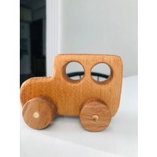 Özgürce Ahşap Montessori Araba, Kahverengi, 1 Yaş ve Üzeri, Eğlenceli Öğrenme Oyunu