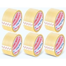 Nacario 45 mm x 40 mt Şeffaf Koli Bandı Hotmelt Red 6 Adet