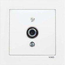 Nacario 55 Beyaz Uydu Prizi F Konnektörlü Sonlu C1 Mekanizma