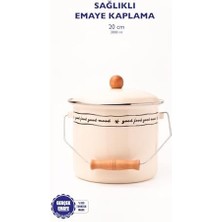 Nacario Ahşap Detaylı Yoğurt/bakliyat BAKRACI(20CM-3 Litre-Tüm Ocaklarla Uyumlu)