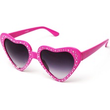 Tahtakale Pembe Kalp Taşlı Parti Gözlüğü