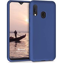 Nacario Silicone Galaxy A20E Kılıf Lacivert