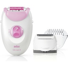 Braun Silk-Épil 3 3274 Beyaz/Pembe Kablolu Epilatör - 2 Ek Ataşmanlı Yıkanabilir Başlık ile Konforlu Kullanım