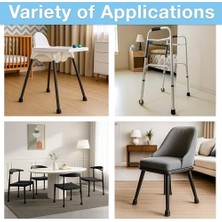 Nacario Waxman Kauçuk Bacak Ucu (4 Adet), 2,5 Cm, Siyah