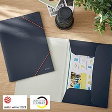 Nacario Cosy Soft Lastik Kilitli Dosya, A4, Gri