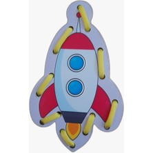 Özgürce Renkli Ahşap Taşıtlar Ip Geçirme Eğitici Montessori Oyuncak