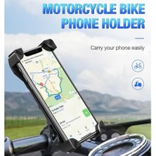 Nacario Bisiklet Telefon Tutucu, 360° Dönebilen Stabil Motosiklet Telefon Tutucu, 3.5-7 Inç Arası Tüm Telefonlarla Uyumlu Evrensel Telefon Tutucu