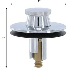 Nacario 88599 Kaldır ve Döndür Küvet ve Banyo Gider Tıpası, Krom