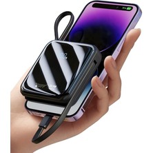 Nacario BP14 10000 Mah Dijital Ekranlı Dahili Kablolu Powerbank