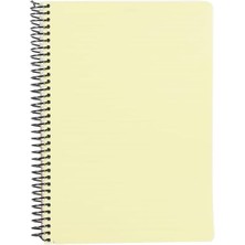 Nacario Pastel Serisi, A4, 6 Konulu (3 Kareli, 3 Çizgili) 180 Yaprak Pp Kapaklı Spiralli Defter, Sarı