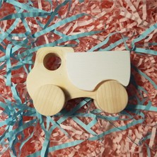 Özgürce El Yapımı Ahşap Tekerlekli Kamyon, Eğitici ve Doğal Oyun Hediye