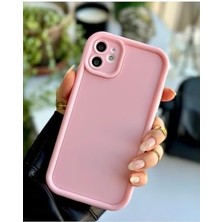 Nacario 11 Uyumlu (12 Görünümlü Köşeli) Darbe Önleyici Mat Lansman Silikon Kılıf - Pembe