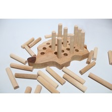 Özgürce Eğlenceli Ahşap Kirpi Montessori Masif Oyuncak, Çocuklar Için Güvenli ve Dayanıklı