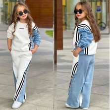 Kot Detaylı Şardonsuz Kız Çocuk Alt Üst Takım