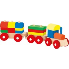 Özgürce Eğitici Ahşap Tren Blokları, Montessori Oyun Seti, Çocuk Gelişim Oyunu