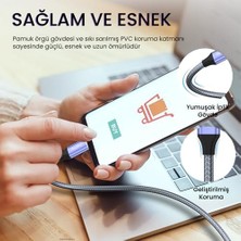 Nacario USB 3.1 Type-C Pd 100W 5A 10GBPS 4K 60Hz Destekli Kablo 2 Metre