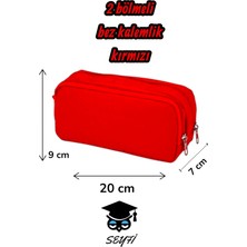 Seyfi Kırtasiye 2 Bölmeli Kalemlik Kırmızı