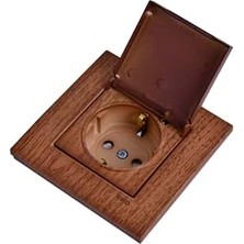 Nacario Ceviz Kapaklı Topraklı Priz Vakumlu Paket Çarpma Karşıtı Çabuk Bağlantı