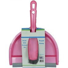 Nacario Faraş Seti, Uç Kısmı Silikon, (Kürek ve Fırça) (Pembe)