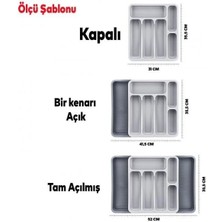 Nacario Kaşıklık Çekmece Içi Ayarlanabilir Açılabilir Bıçak Kaşık Çatal Çekmece Içi Düzenleyici Kayar Kaşıklık