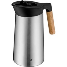 Nacario Kineo Çelik Ahşap Saplı Gümüş Termos 1lt