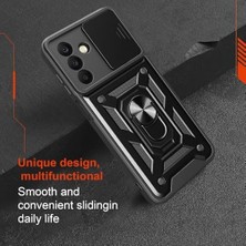 Nacario Galaxy A17 Kılıf – 2x Ekran Koruyucu Dahil, Kamera Kapağı, Mıknatıslı Standlı, Darbeye Dayanıklı Askeri Koruma, Siyah