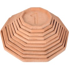 Özgürce Renkli Ahşap Montessori Ongen Piramit Çocuk Gelişim Seti