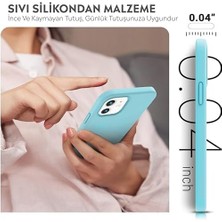 Nacario Kılıf Ince Sıvı Silikon 3 Katmanlı Tam Kaplamalı Yumuşak Jel Kauçuk Kılıf Kapak (Deniz Mavisi, 11)