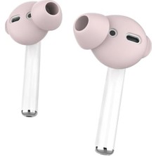 Nacario Airpods 1. & 2. Nesil Kulak Içi Kılıf – 3 Çift Small Silikon Uç – 0.5mm Ultra Ince, Kaymaz, Şarj Kutusuna Uyumlu, Konforlu & Hijyenik Kullanım Pembe