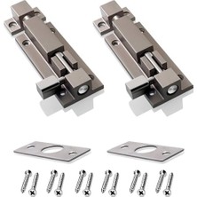 Nacario Kapı Kilidi, Ev Güvenliği Için Sürgülü Kapı Pimi, Yatak Odaları, Banyolar, Dolap Depolama Üniteleri ve Evcil Hayvan Kapıları Için Vidalı Kalın Sürgülü Namlu Sağlam Kilit