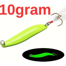 Eagenset Metal Glow Fosforlu Kaşık Yapay Yem Alabalık 1 Adet 10 Gram 6.5 cm