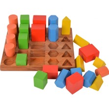 Özgürce Ahşap Montessori Prizmatik, Farklı Boyutlar, Eğitici ve Eğlenceli Set