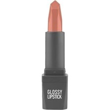 Nacario 303 Nude Rose Parlak Ruj - Nemlendirici Etkili Pürüzsüz Dudak Görünümü - Glossy Lipstick