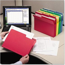 Nacario Dosya Cebi, Düz Kesim Tab, 3-1/2" Genişletme, Yasal Boyut, Çeşitli Renkler, Paket Başına 5 (74892)