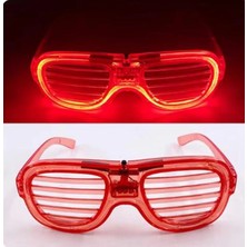 Tahtakale Kırmızı LED Işıklı Parti Gözlüğü - Neon 3 Modlu