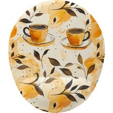 Nacario Türk Kahvesi Desenli Bilek Destekli Mouse Pad