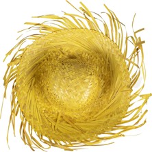 Tahtakale Tropikal Parti Sarı Hasır Hawaii Şapkası