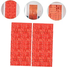 Tahtakale Kırmızı Disko Dikdörtgen Kesim Kapı Perdesi