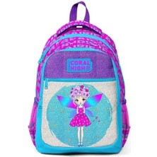 Nacario Kız Ilkokul Sırt Çantası Simli ve Parlak Okul Çantası