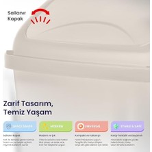 Nacario Life Vittorio Çöp Kovası – 10 Litre, Sallanır Kapaklı, Sağlam ve Hijyenik Atık Kutusu