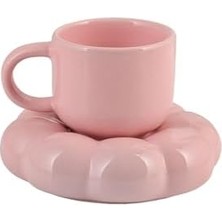 Nacario Papatya Tasarımlı Kahve Fincanı 95 ml - Modern ve Şık Sunum | 2 Adet