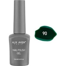 Nacario Ördek Yeşili Kalıcı Oje 90-Yoğun Renk Veren Jel Oje 12 Ml-Nail Uv Gel Polish 90