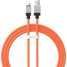 Nacario Coolplay Serisi Hızlı Şarj Kablosu USB To Type-C 100W, 1m, Turuncu