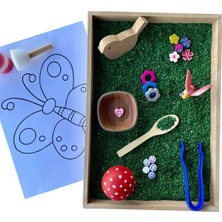 Özgürce Eğlenceli Ahşap Montessori Etkinlik Seti, Çocuklar Için Öğrenme Oyuncakları