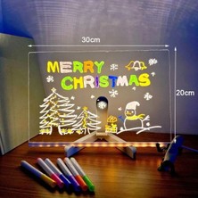 Tahtakale LED Aydınlatmalı Yazı ve Çizim Tahtası - Büyük Boy 30X20 cm